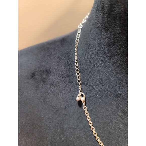 Women's Purple Statement Necklace With Faceted Stones Gold Tone Lobster ClaspArt - Picture 7 of 7